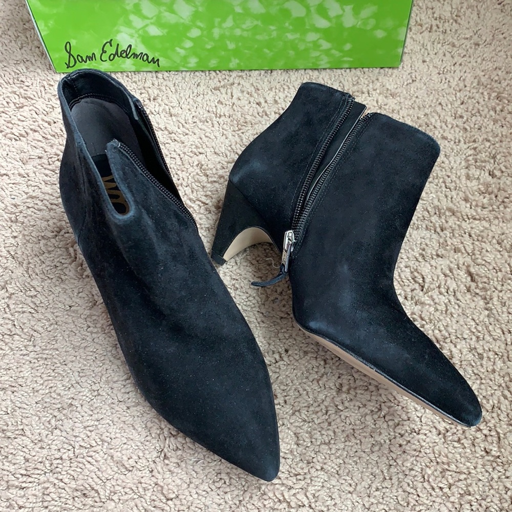 Sam Edelman black suede Lucy bootie size 5.5
